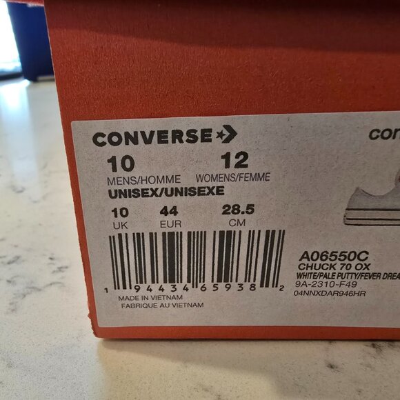 Converse Chuck Taylor All Star Low Ox White Canvas A06550C Mens Size 10 NEW - Picture 10 of 10